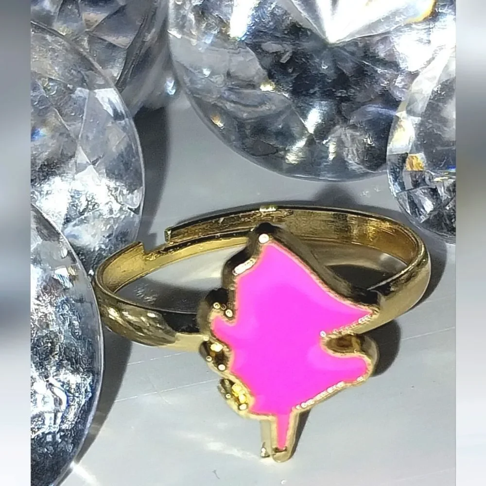 Super cute girls jeweled adjustable ring